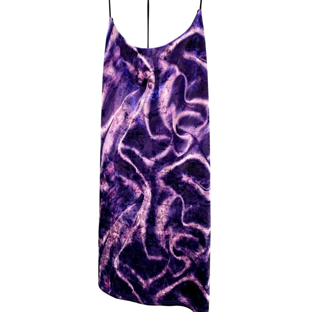 Urban Renewal Purple Velvet Tie-Dye Slip Dress – Size M – Y2K Grunge Festival